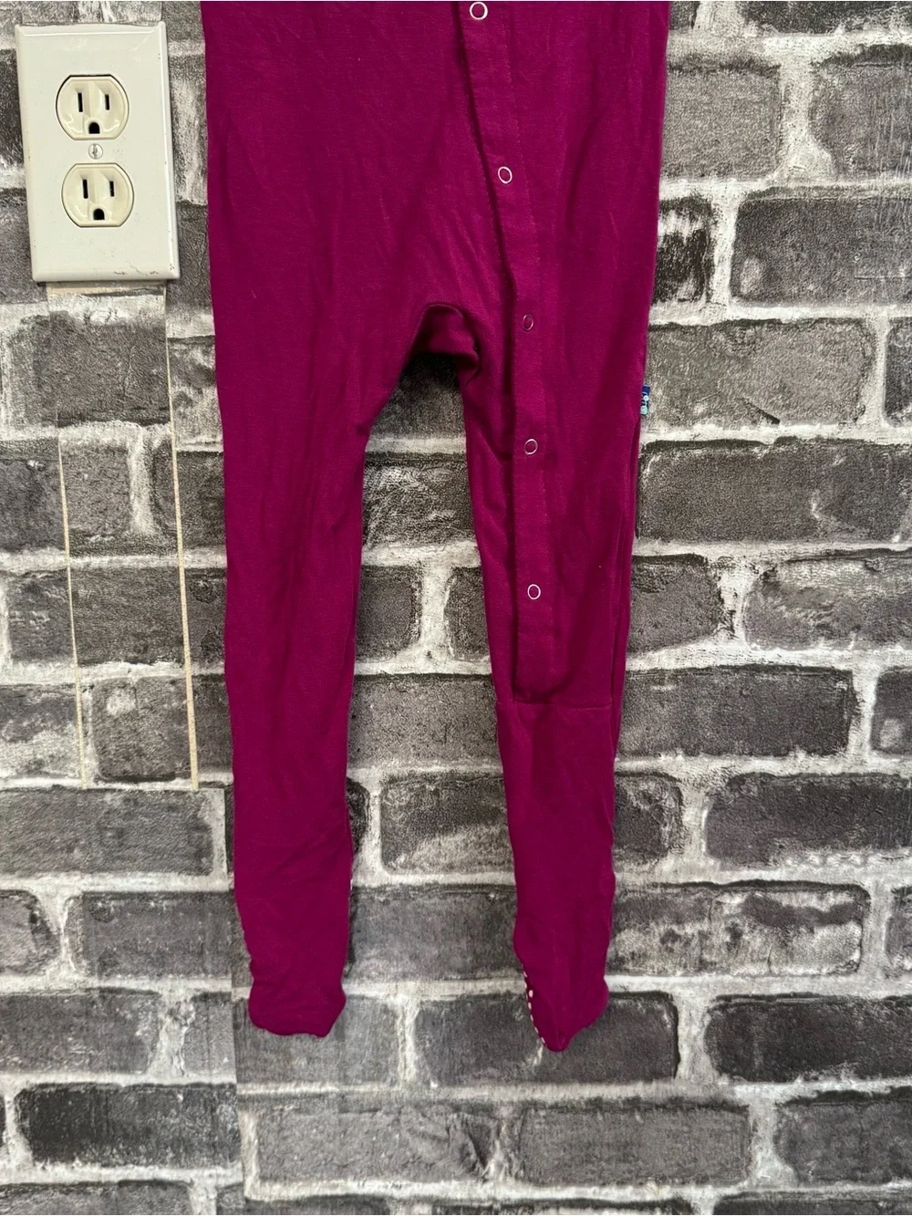 Kickee Pants coverall one piece jumpsuit pajamas magenta 18-24 months